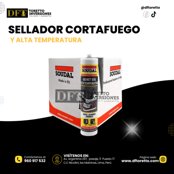 ALTA TEMPERATURA SOUDAL GASKET SEAL